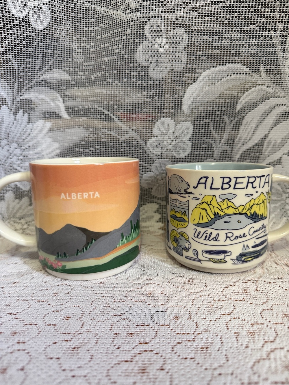Alberta Starbucks and Tim Hortons Mugs set
